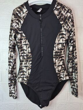 Animal Palm Print Kenneth Cole NY Size XL Wetsuit UV Protection Full Suit